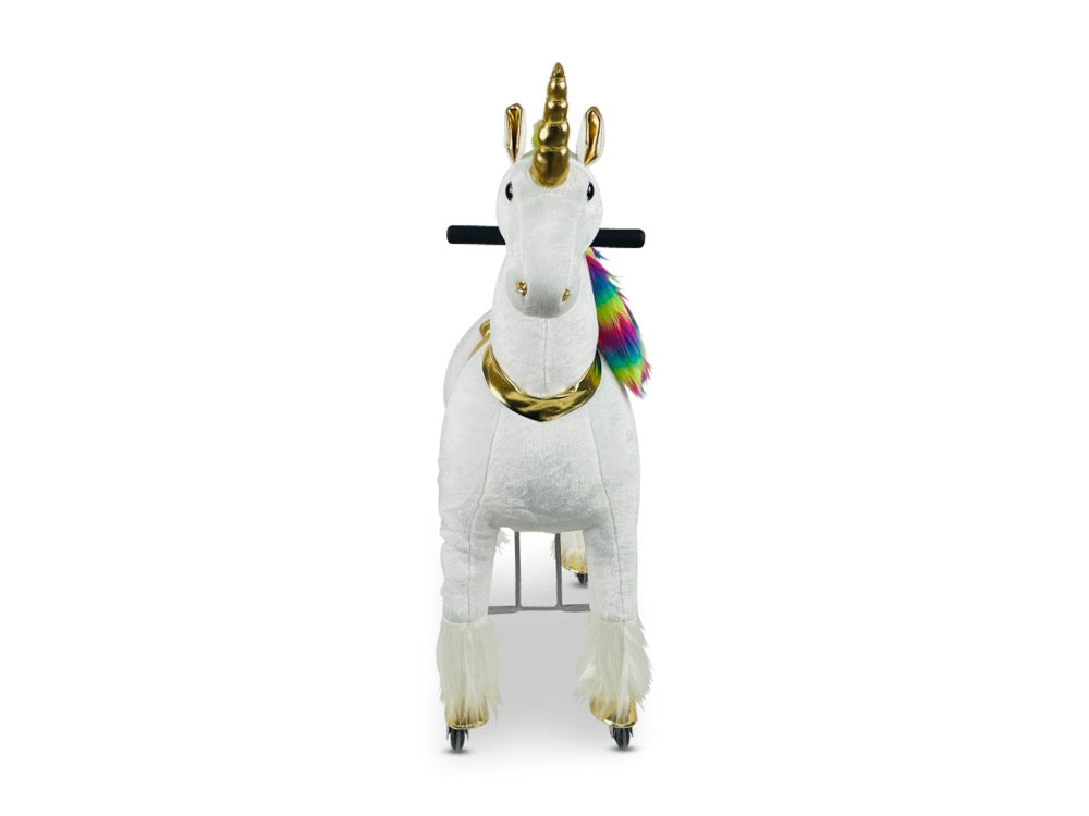 Unicorn Pet-ride Goud met rainbow-manen